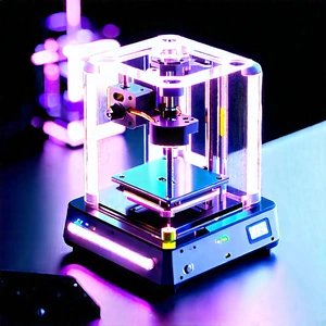 3d printer with neon accents