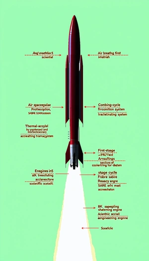 A Diagram Is Displayed On A Green Background, Showing The Different Stages Of A Rocket