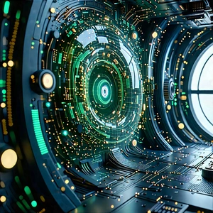 Quantum computer with data streams
