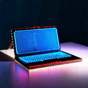 Laptop With Glowing Screen With Laptop Computer
