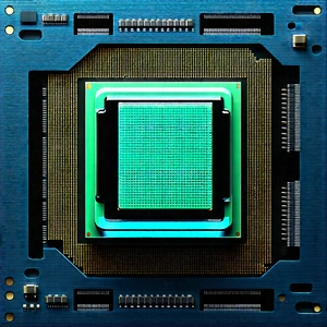 Close-up of microprocessor