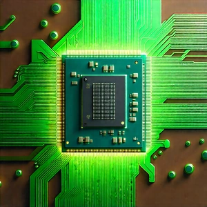 Close-up of microprocessor