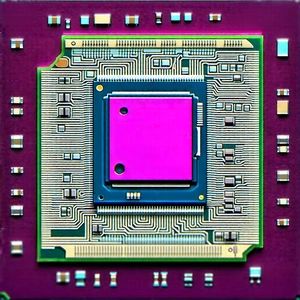 Tech Tilt-Shift Photography: Close-up of microprocessor