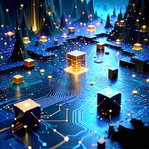 Blockchain Network Visualization With Image, There
