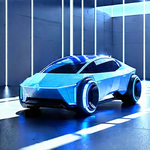 Innovative Electric Vehicle Design With Futuristic Blue