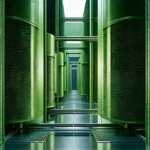 Close-up of cooling system