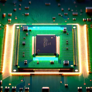 Close-up of microprocessor