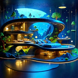 Futuristic Smart Home With Image, There