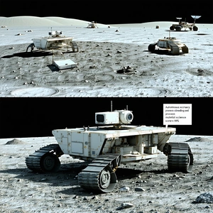 white robotic vehicle