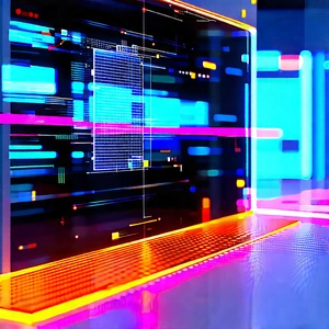 Entertainment Technology In Modern Laboratory With Computer Monitor