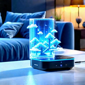 Smart Home Device With Streaming Content With Small, Blue,