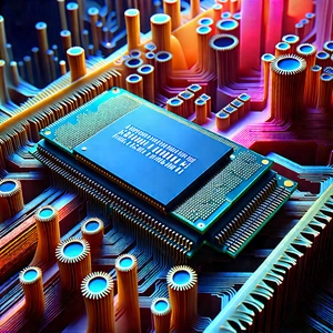 Close-up Of Memory Module With Close-up Computer