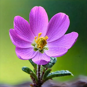 Nature Macro Photography: Glacier In Spring Bloom With Small Purple