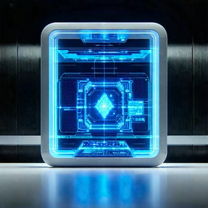 Entertainment Technology In Manufacturing Facility With Futuristic-looking Blue