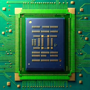 Close-up of microprocessor