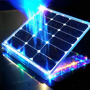 Solar Panel With Holographic Projection With Solar Panel