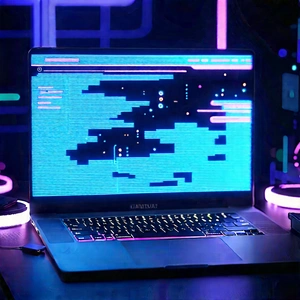 Laptop with streaming content
