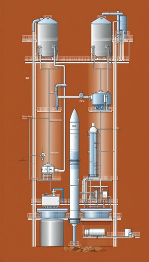 A Rocket Is Being Assembled In A Factory