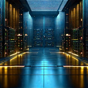 (futuristic:1.17) server room