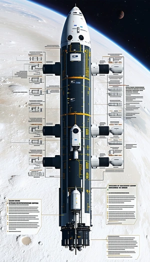 A Diagram Is Displayed Showing The Different Parts Of A Spacecraft