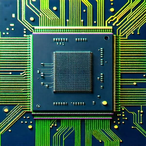 Close-up of microprocessor