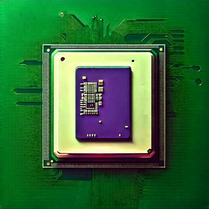 Close-up of microprocessor