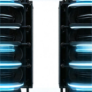 Tech Graphic Design: Close-up of cooling system