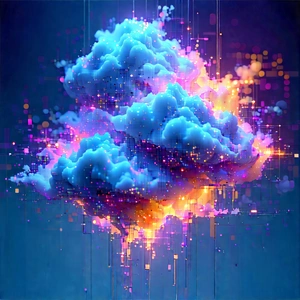 Cloud Computing Visualization With Large, Colorful
