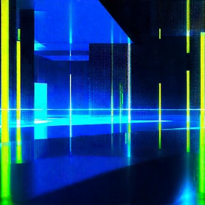Quantum computer with neon accents