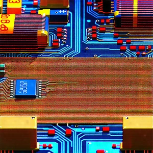 Close-up of electronic circuit
