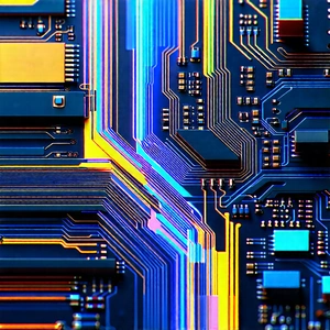 Close-up of electronic circuit