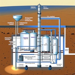 A Futuristic Factory With A Large, Complex Machine That Appears To Be A Part Of A Space Station