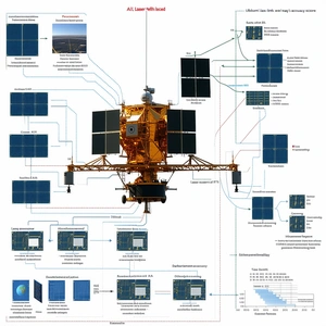 The Image Is A Diagram Showing The Various Components Of A Spacecraft