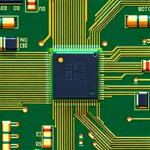 Close-up of electronic circuit