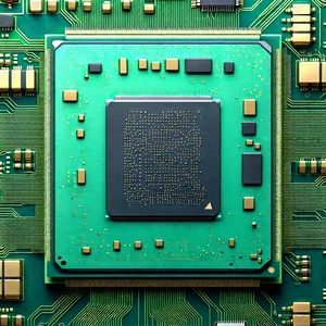 Close-up of microprocessor