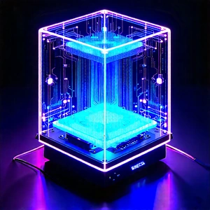 Quantum computer with neon accents