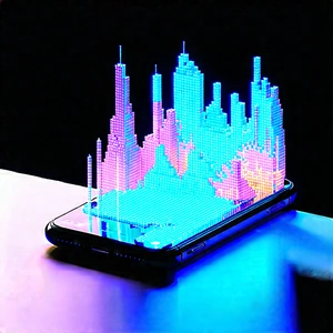Smartphone With Data Visualization With Cell Phone