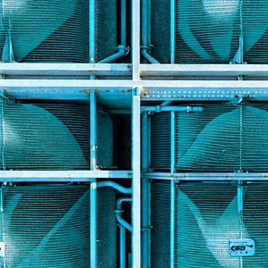 Close-up of cooling system