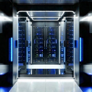 Futuristic server room
