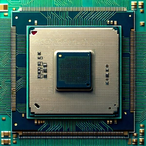 Close-up of microprocessor