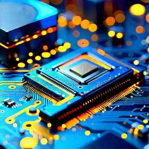 Close-up of electronic circuit
