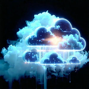 Cloud Computing Visualization With Cloudy Blue