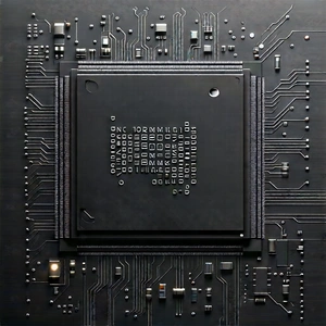 Close-up of microprocessor