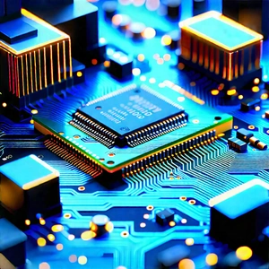 Close-up of electronic circuit