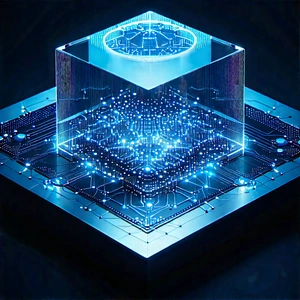 Blockchain Network Visualization With Blue White