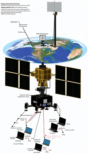 A Spacecraft With A Large Satellite Dish On Top Of It