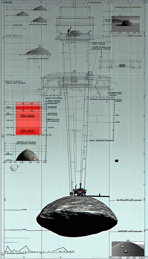 A Drawing Of A Space Station Is Shown, With A Large Red Circle In The Middle