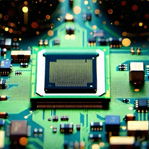 Close-up of microprocessor