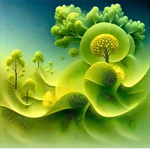 Agricultural Technology In Tech Office With Painting Forest
