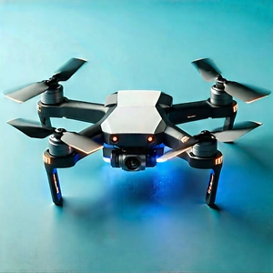 Drone With Digital Artwork With Black Drone